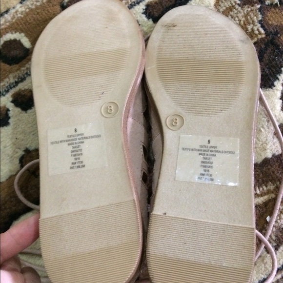 BRAND NEW lace up sandals. NEVER WORN - Picture 3 of 3